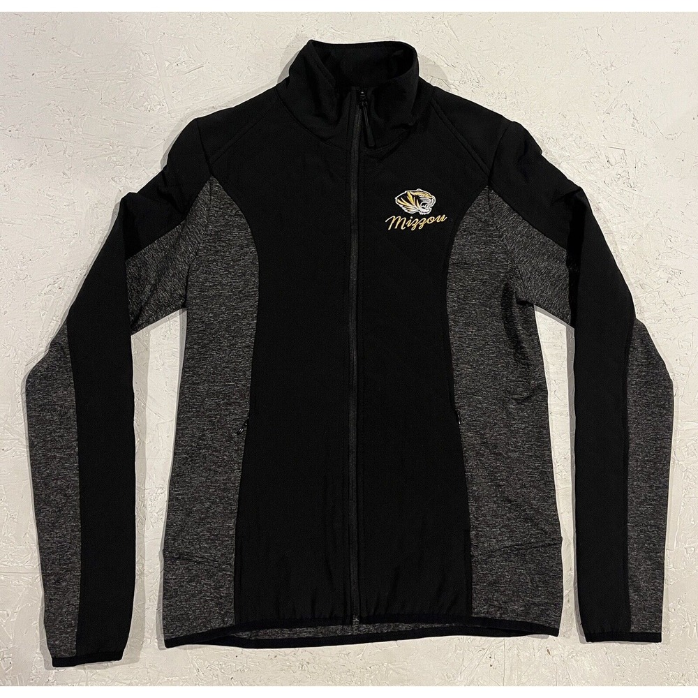 Mizzou Missouri Tigers Campus Heritage Quilted Jacket Full Zip Womens S Black